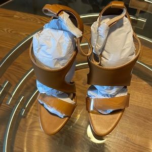 Brand new Shoedazzle heels, camel in color, size 8. $30